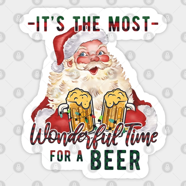 It's the most wonderful time for a beer Sticker by GothicDesigns